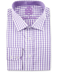 English Laundry Check Long Sleeve Dress Shirt Purple