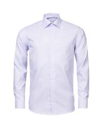 Eton Contemporary Fit Plaid Dress Shirt In Purple At Nordstrom