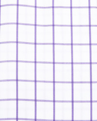 English Laundry Large Windowpane Check Dress Shirt Purplewhite