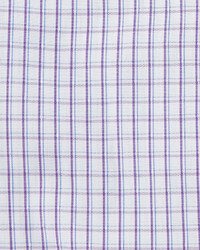 Armani Collezioni Modern Fit Box Check Woven Dress Shirt Purple