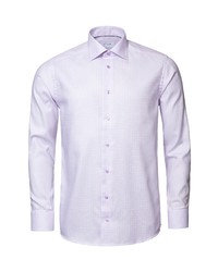 Eton Slim Fit Purple Check Dress Shirt
