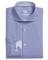 Bugatchi Trim Fit Check Pattern Dress Shirt