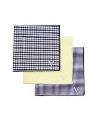 CATHY'S CONCEPTS Set Of 3 Monogram Pocket Squares