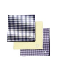 CATHY'S CONCEPTS Set Of 3 Monogram Pocket Squares