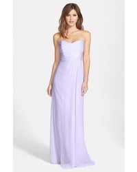 Light Violet Chiffon Evening Dress