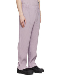 Homme Plissé Issey Miyake Purple Polyester Trousers