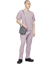 Homme Plissé Issey Miyake Purple Polyester Trousers