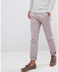 Ted Baker Smart Slim Chinos In Peached Cotton