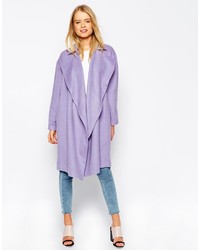 Asos Collection Duster Coat With Waterfall Detail In Cocoon Fit