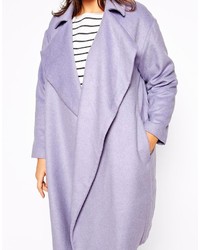 Asos Curve Cocoon Duster Coat With Waterfall