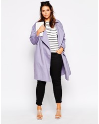 Asos Curve Cocoon Duster Coat With Waterfall