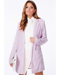 Missguided Vanessa Lilac Tailored Coat