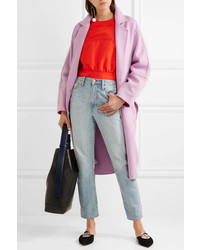 Marni Oversized Wool Alpaca And Cashmere Blend Coat Lilac