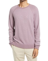 Vince Birds Eye Wool Cashmere Pullover In Wisteriapearl At Nordstrom