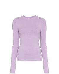 JoosTricot Lavender Hill Long Sleeved Crew Neck Ribbed Cotton Jumper