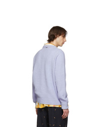 Tibi Purple Airy Crewneck Sweater