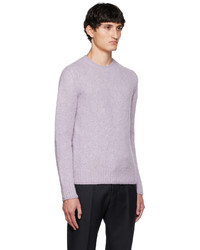 AMI Alexandre Mattiussi Purple Baby Alpaca Sweater