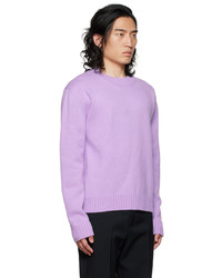 Jil Sander Purple Crewneck Sweater