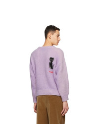 Gucci Purple Knit Wool And Mohair Sweater