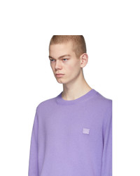 Acne Studios Purple Nalon Face Sweater