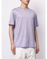 Brioni Logo Embroidered Cotton T Shirt