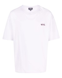 A.P.C. Logo Flocked Cotton T Shirt