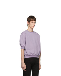 Random Identities Purple Fleece Short Sleeve Sweatshirt