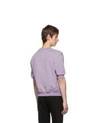 Random Identities Purple Fleece Short Sleeve Sweatshirt