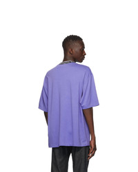 Acne Studios Purple Jacquard Logo T Shirt