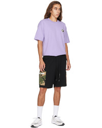AAPE BY A BATHING APE Purple Rubberized Patch T Shirt
