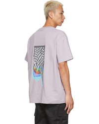 Song For The Mute Purple Warped Check T Shirt