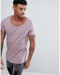 ASOS DESIGN T Shirt With Deep Scoop In Purple