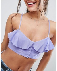Asos Bralette Cami Top With Button Front