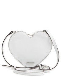 Rebecca Minkoff Chain Heart Crossbody Bag White