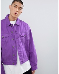 ASOS DESIGN Oversized Denim Jacket In Purple