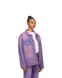 Martine Rose Purple Oversized Denim Jacket