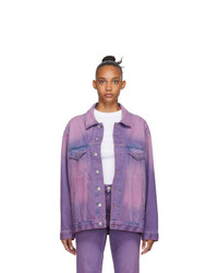Martine Rose Purple Oversized Denim Jacket