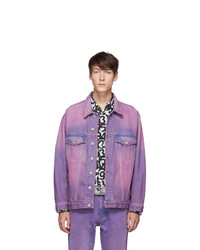 Martine Rose Purple Oversized Denim Jacket, $370, SSENSE
