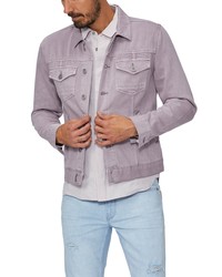 Paige Scout Cotton Blend Jacket In Vintage Hazy Orchid At Nordstrom