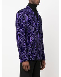 Moschino Abstract Print Double Breasted Blazer