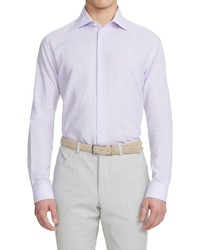 Jack Victor Abbott Contemporary Fit Linen Cotton Button Up Shirt In Lilac At Nordstrom