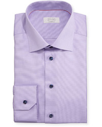 Eton Contemporary Fit Solid Twill Dress Shirt Lavender