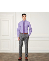 purple dress shirt outfit