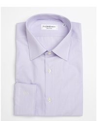 Yves Saint Laurent Lavender Cotton Striped Button Front Shirt