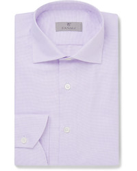 Canali Lavender Pin Dot Cotton Shirt