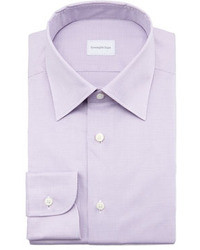 Ermenegildo Zegna Micro Check Dress Shirt Lavender