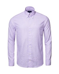 Eton Slim Fit Oxford Cotton Blend Dress Shirt In Lightpastel Purple At Nordstrom