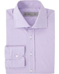 Etro Small Floral Jacquard Dress Shirt Colorless