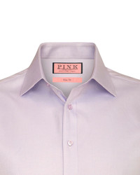 Thomas Pink Keaton Plain Slim Fit Double Cuff Shirt