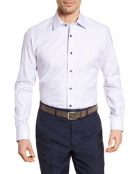 Men's Navy Blazer, Light Violet Dress Shirt, White Chinos, White and ...